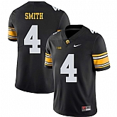 Iowa Hawkeyes 4 Tevaun Smith Black College Football Jersey Dzhi,baseball caps,new era cap wholesale,wholesale hats